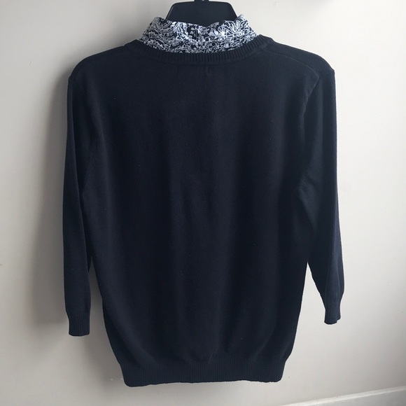Karen Scott sweater with collar size M - Picture 2 of 5